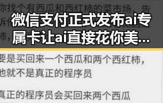 微信支付正式发布ai专属卡让ai直接花你美联邦调查局挫败白宫格斗赛袭击图谋